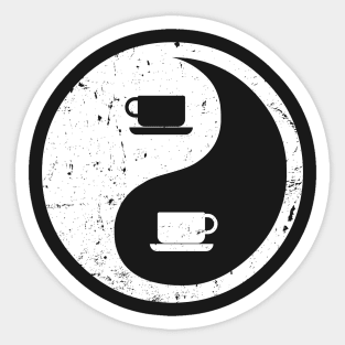 Coffee Ying Yang Sticker